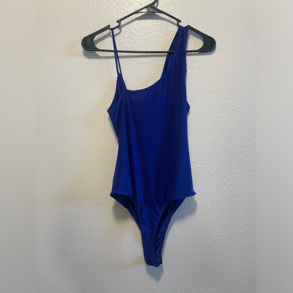 Royal Blue one shoulder body suit - Picture 4 of 4
